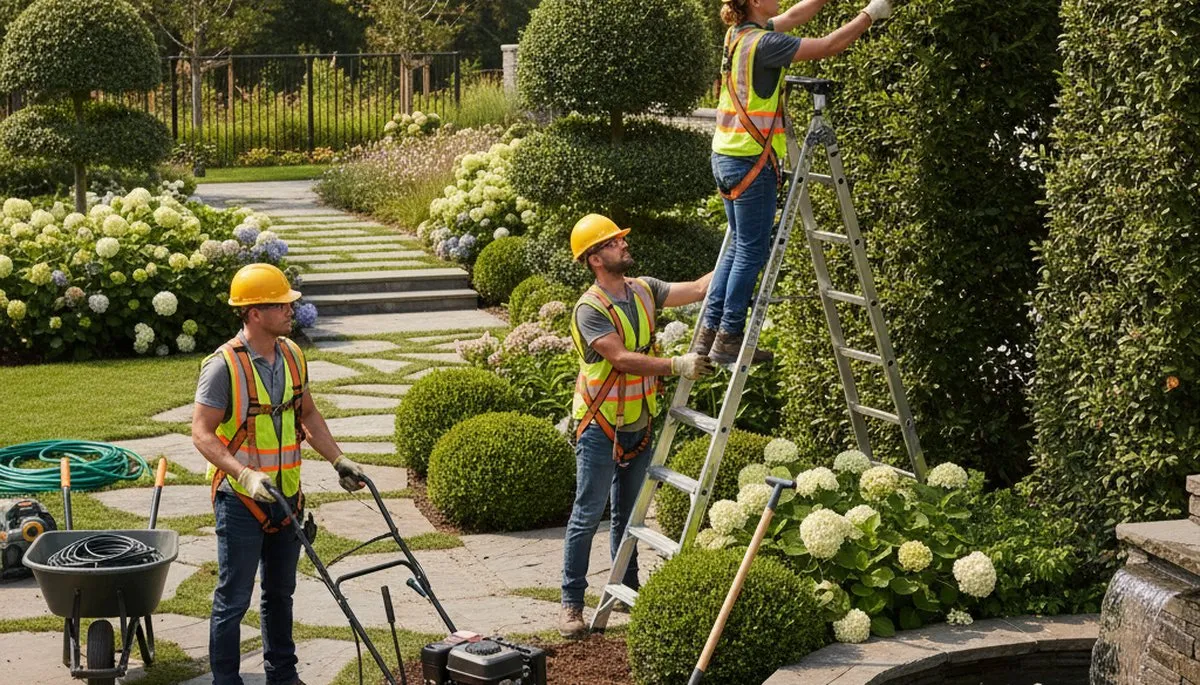 Landscape design for a South Burlington, VT tree-service project with attractive, practical outdoor features