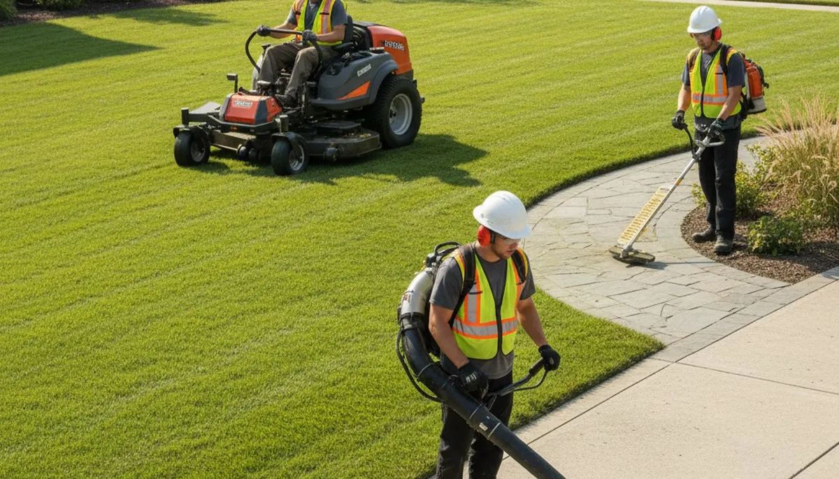 Tree service crew in South Burlington, VT providing professional property care and maintenance