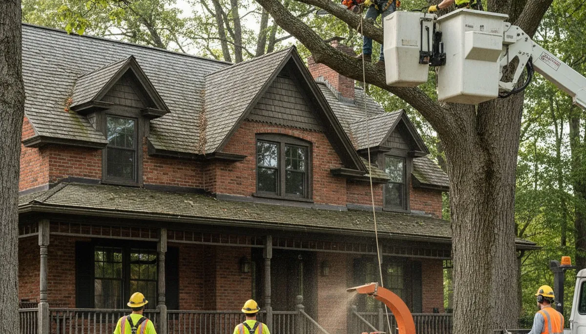 Tree service crew in South Burlington, VT providing professional tree care for local properties