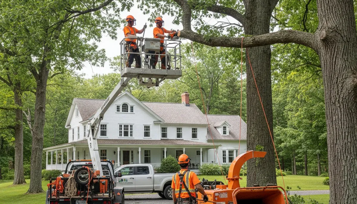 Tree service team in South Burlington, VT providing professional tree care and removal services
