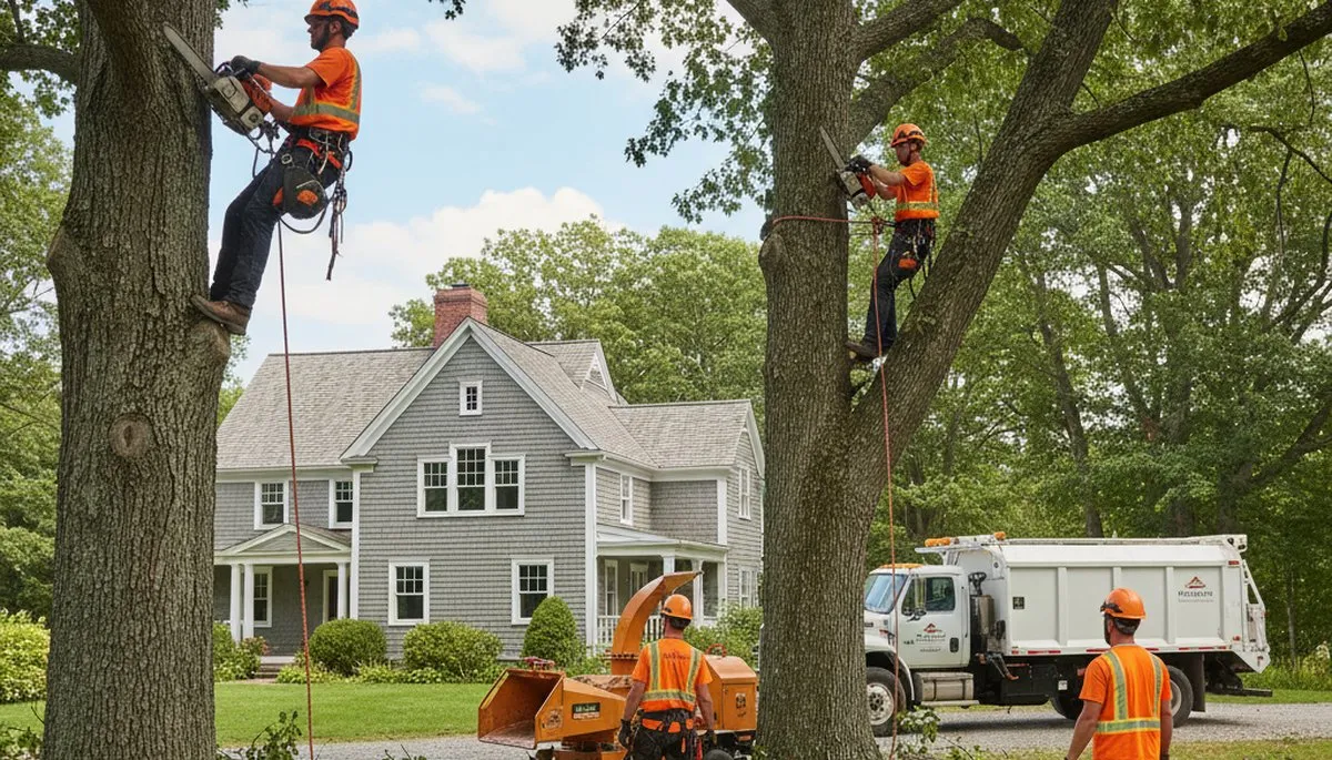Tree service crew in South Burlington, VT handling professional tree care and removal for homeowners