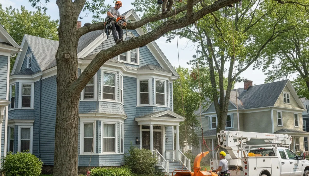 Tree service crew in South Burlington, VT providing professional tree care and removal services